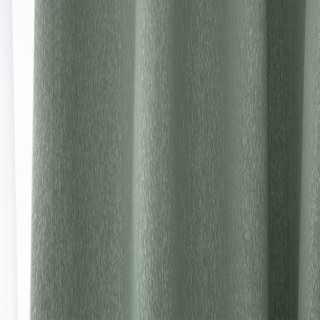 Silk Waterfall Subtle Textured Striped Shimmering Light Sage Green Curtain 2