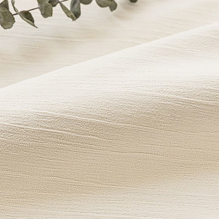 Euphoria Cream Off White Crinkle Crushed Chenille Blackout Curtain 4