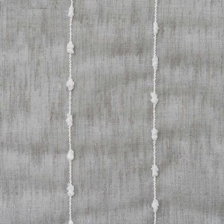 Craft Feel Textured Dot Striped Grey Sheer Curtain