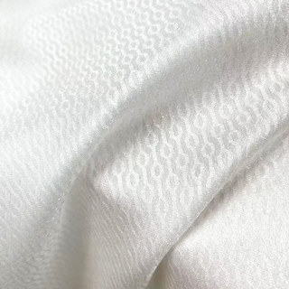 Shimmering Chains Ivory White Striped Voile Curtain 1