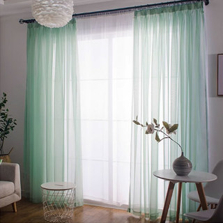 Smarties Soft Mint Green Duck Egg Sheer Curtain