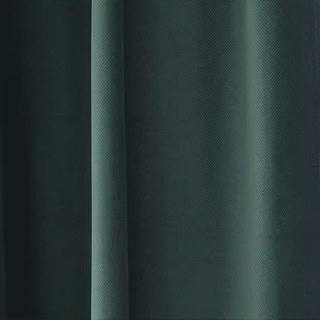 Sunnyvale Herringbone Textured Dark Green Velvet Blackout Curtains 3