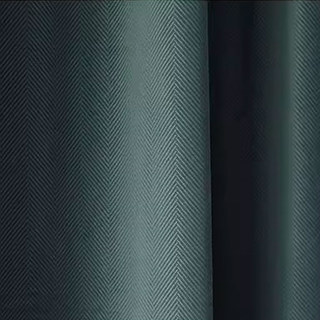 Sunnyvale Herringbone Textured Dark Green Velvet Blackout Curtains 5