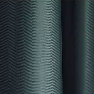 Sunnyvale Herringbone Textured Dark Green Velvet Blackout Curtains 5