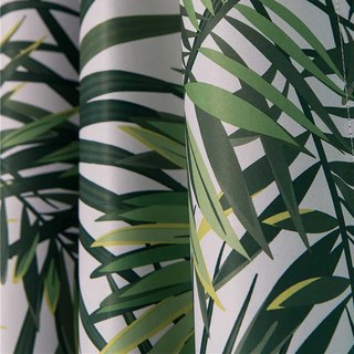 Paradise Palms Tropical Leaves Green Blackout Curtain