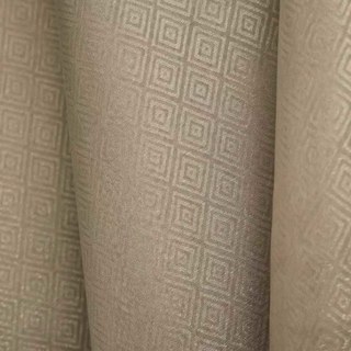 Shimmering Diamonds Geometric Coffee Brown Voile Curtains 4