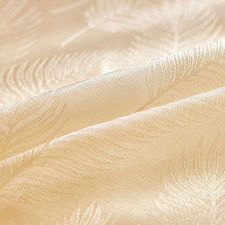 Feathered Fantasy Champagne Gold Shimmering Voile Curtain