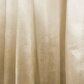 Rolling Hills Art Deco Shimmering Champagne Gold Sheer Curtains 3