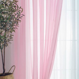 Smarties Rose Pink Soft Sheer Curtain