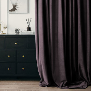 Premium Parisian Purple Velvet Curtain