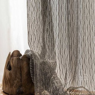 Mermaid Mesh Textured Gray Sheer Net Curtain 5