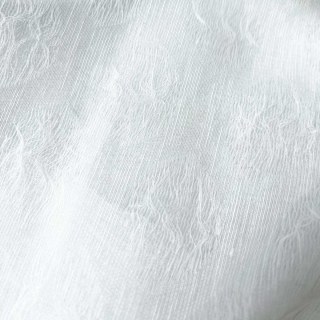 Ethereal Leaf Luxury Jacquard Ivory White Geometric Dotted Voile Curtains 3