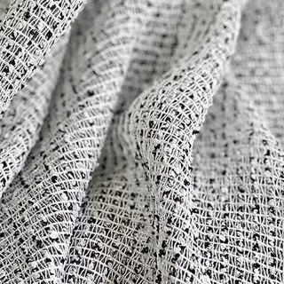 French Chic Black & White Heavy Voile Curtain 2