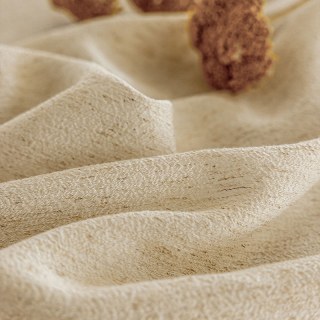 Natures Hug Cream Oatmeal Heavy Linen Voile Curtain 4