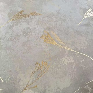 Lunar Gold Luxury Jacquard Abstract Grey Floral Curtain 10