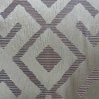 Luxe Labyrinth Silver and Blue Geometric Curtains 6