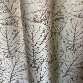 Nature's Imprint Luxury Jacquard Champagne Gold Foliage Curtains 3