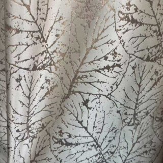 Nature's Imprint Luxury Jacquard Champagne Gold Foliage Curtains 4