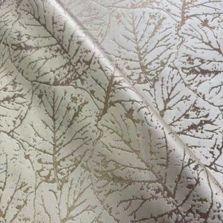Nature's Imprint Luxury Jacquard Champagne Gold Foliage Curtains 5