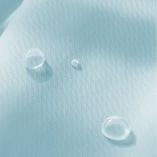 Avila Waterproof Textured Light Blue Outdoor Voile Curtain