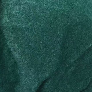 Scandinavian Basketweave Textured Dark Forest Green Velvet Blackout Curtains