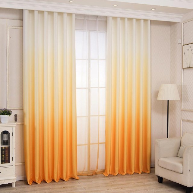 Candy Land Apricot Yellow Ombre Curtain 1