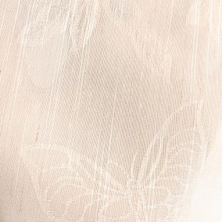 Gossamer Butterflies Ivory Striped Floral Sheer Curtain 3