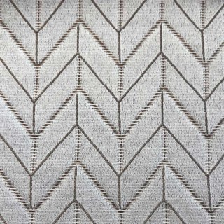 Elegante Art Deco Chevron Champagne Mocha Curtain with Gold Details