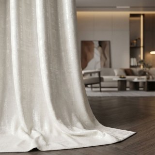 Premium Textured Cream Off White Velvet Curtain