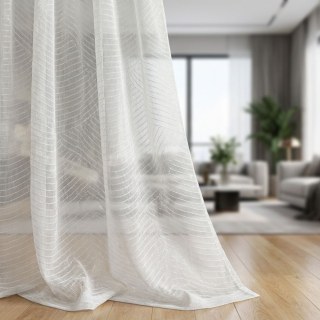 Tide Luxury Wave Patterned White Sheer Curtain