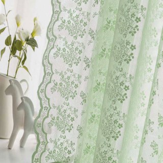 Lace Curtain Posey Pastel Green Net Curtains