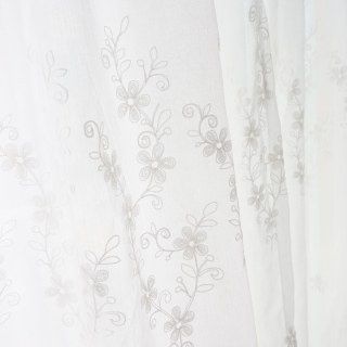 Touch Of Grace Embroidered White Flower Sheer Curtain 3