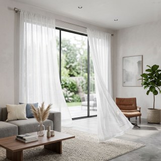 Twinkling Stars Glitter White Sheer Curtain 3