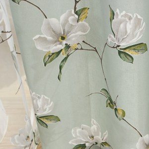 Morning Flower Sage Mint Green Curtain 3