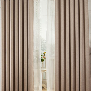 Gainsborough Light Brown Linen Style Curtain