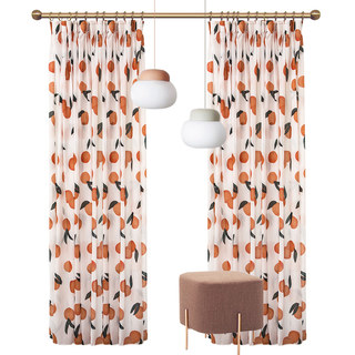 The Happiest Color Orange Sheer Curtain