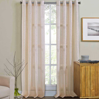 Candy Crushed Sheer Curtain Pastel Pink Color 1