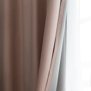 Herringbone Blush Pink 100% Blackout Curtain Drapes 14