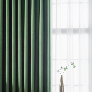Superthick Olive Green Blackout Curtain Drapes 7