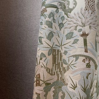 Sherwood Forest Pastel Jacquard Floral Curtain Drapes 8