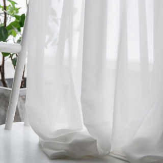 Soft Breeze Coconut White Chiffon Sheer Curtain - The Essence Of Nature Design 11