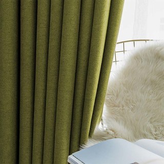 Pine Valley Olive Green Blackout Curtain Drapes 2