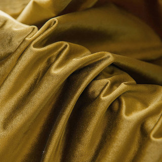 Luxury Metallic Gold Velvet Curtain Drapes 6