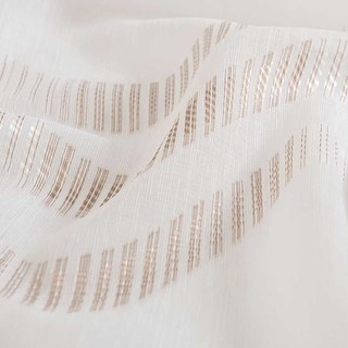 Rolling Waves Ivory White Sheer Curtain 5