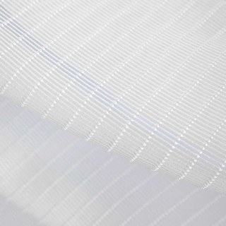Tide Luxury Horizontal Striped White Sheer Curtain