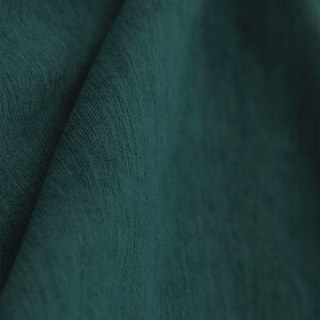 Exquisite Matte Luxury Teal Chenille Curtain Drapes 8