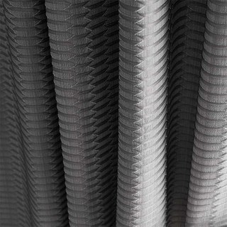 Lusso 3D Jacquard Charcoal Grey Hexagon Geometric Blackout Curtain