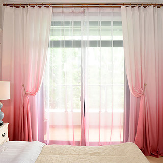 Candy Land Ombre Pink Sheer Curtain 2