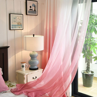 Candy Land Ombre Pink Sheer Curtain