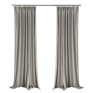 Exquisite Matte Luxury Ash Light Gray Chenille Curtain 5